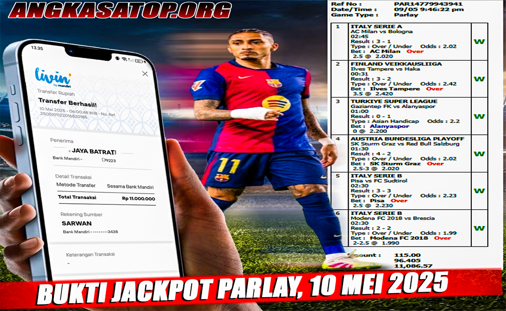 INFO KEMENANGAN ANGKASA BOLA 10 MEI 2025