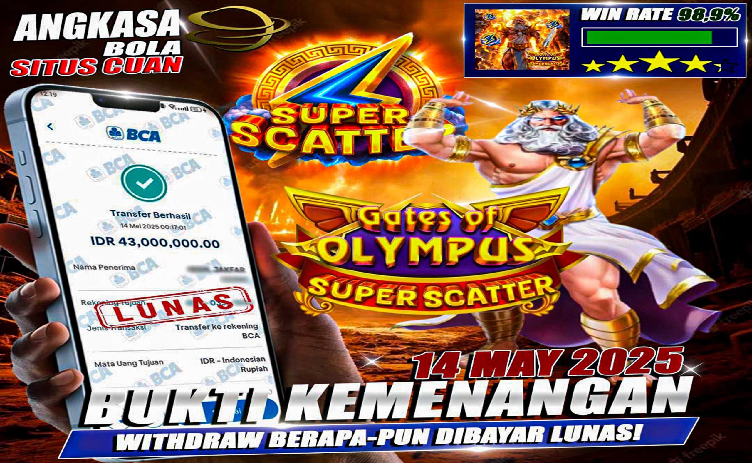 INFO KEMENANGAN ANGKASA BOLA 14 MEI 2025