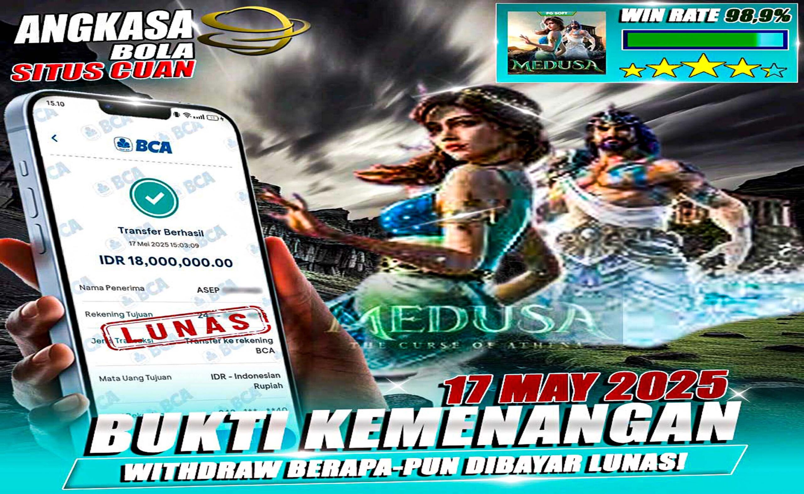 INFO KEMENANGAN ANGKASA BOLA 17 MEI 2025