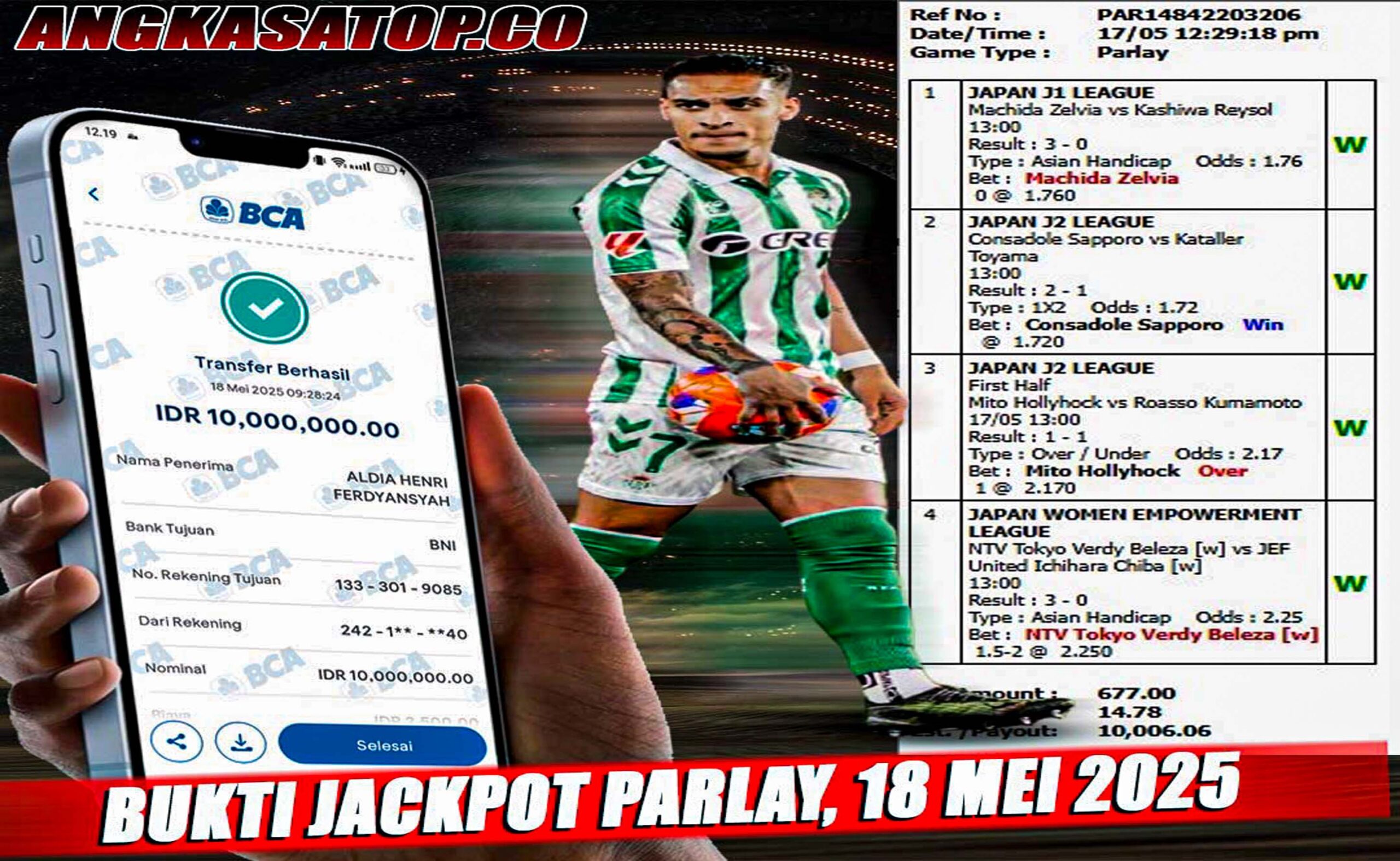 INFO KEMENANGAN ANGKASA BOLA 18 MEI 2025