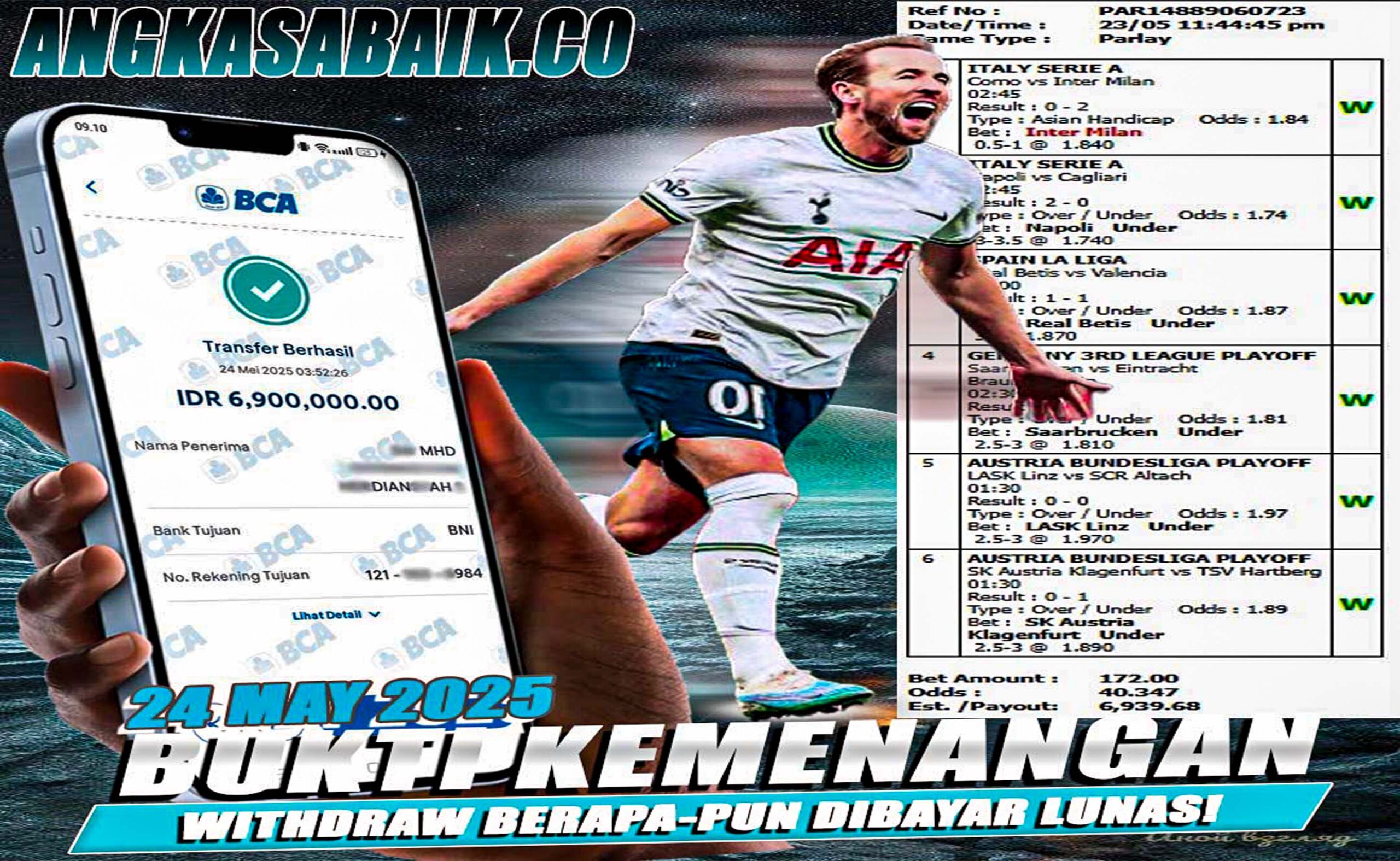 INFO KEMENANGAN ANGKASA BOLA 24 MEI 2025