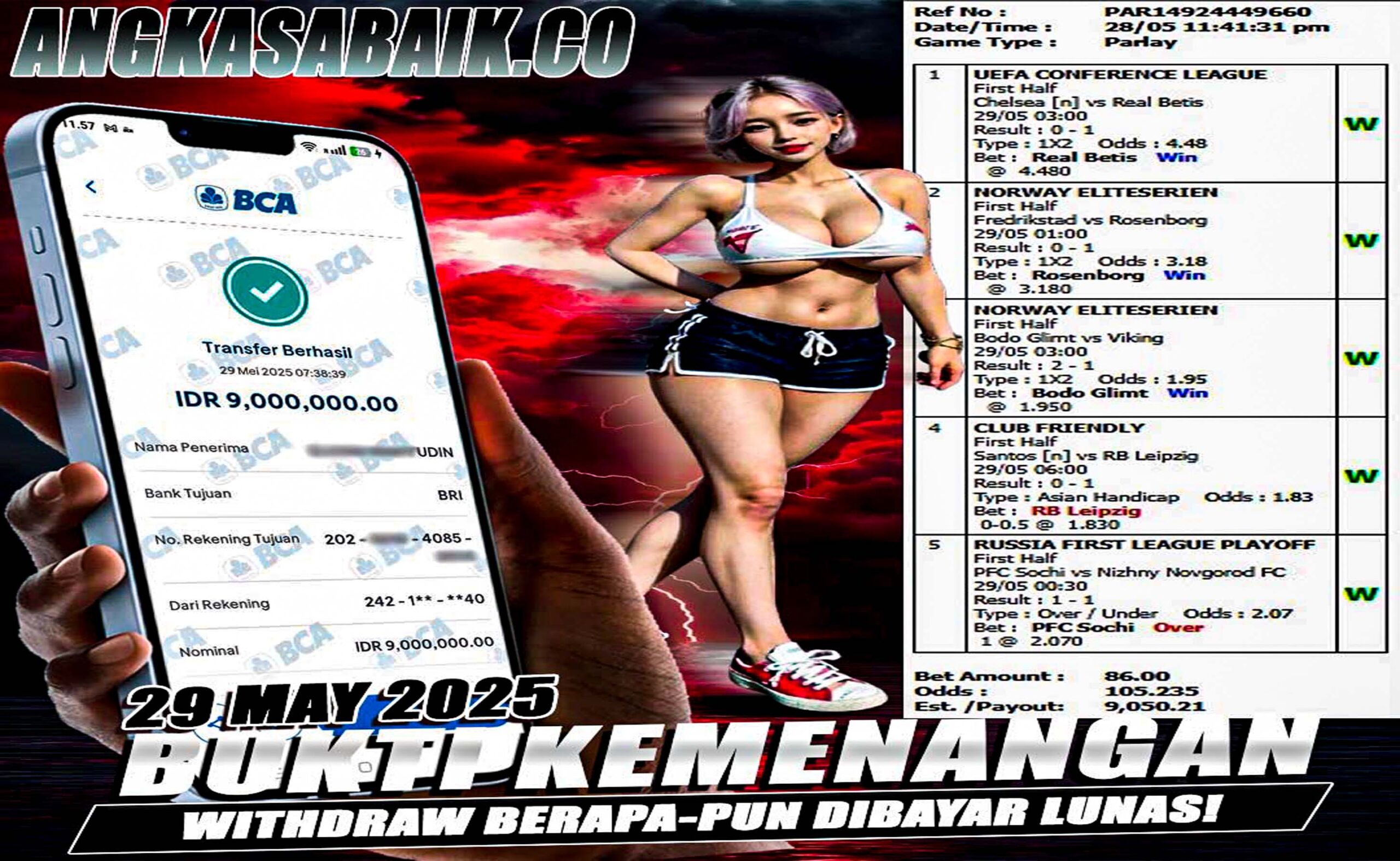 INFO KEMENANGAN ANGKASA BOLA 29 MEI 2025