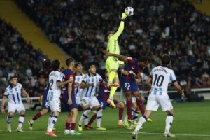 La Liga 2023/2024: Pertandingan Barcelona vs Sociedad di pekan 35 (c) AP Photo/Joan Monfort
