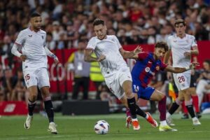 La Liga 2023/2024: Pertandingan Sevilla vs Barcelona di pekan ke-38 (c) AP Photo/Fermin Rodriguez