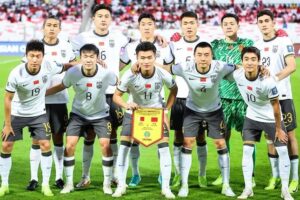 Starting XI Timnas China saat melawan Bahrain di Kualifikasi Piala Dunia 2026 zona Asia. (c) dok.AFC