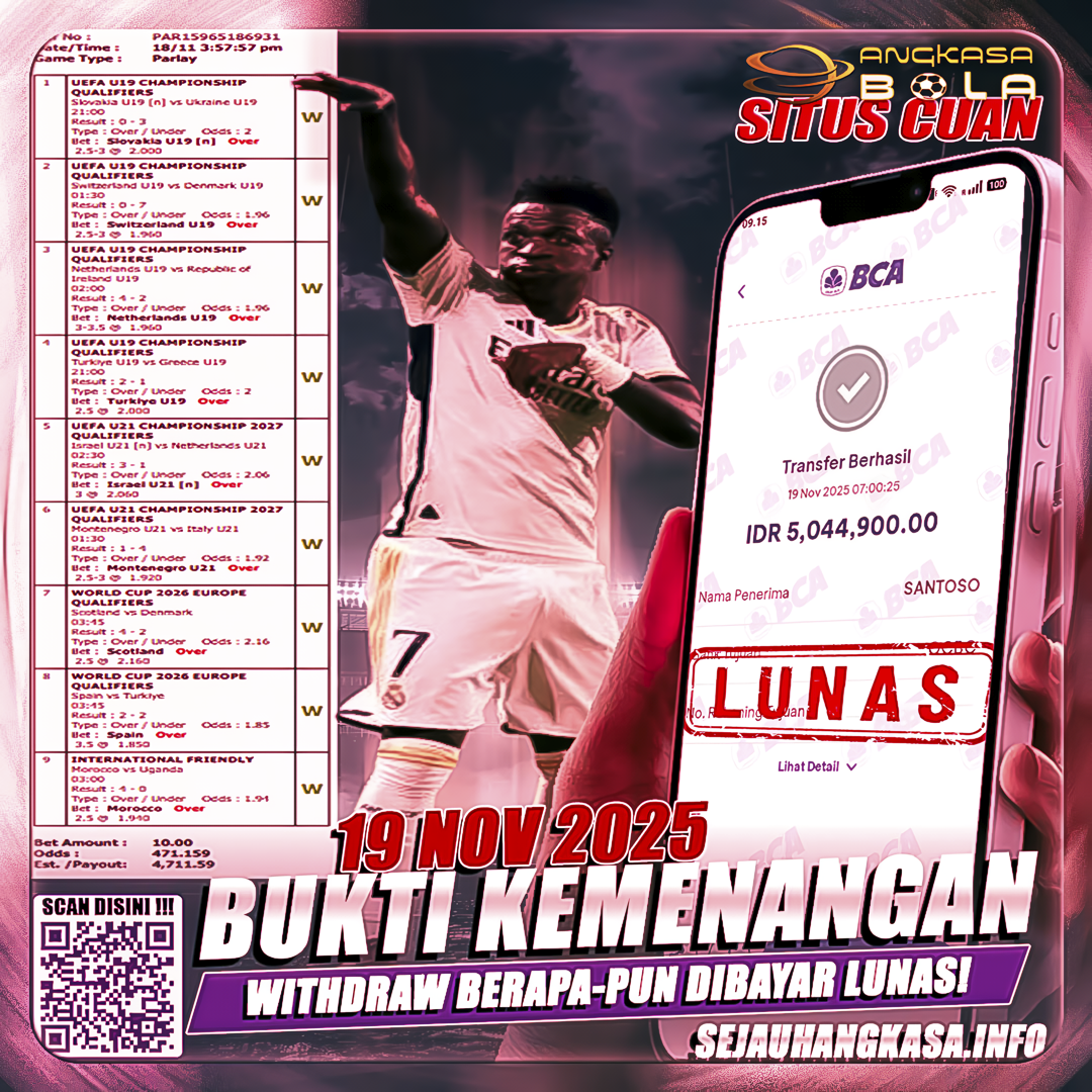 INFO KEMENANGAN ANGKASA BOLA 19 NOVEMBER 2025